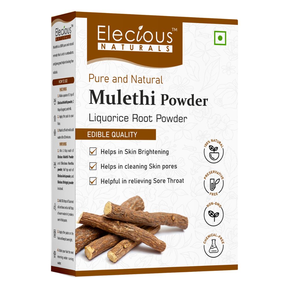 Elecious Naturals Mulethi Powder for Skin, Hair and Eating