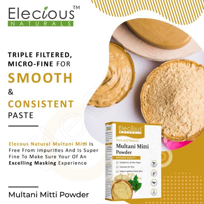 Elecious Naturals Multani Mitti Powder for Skin and Hair