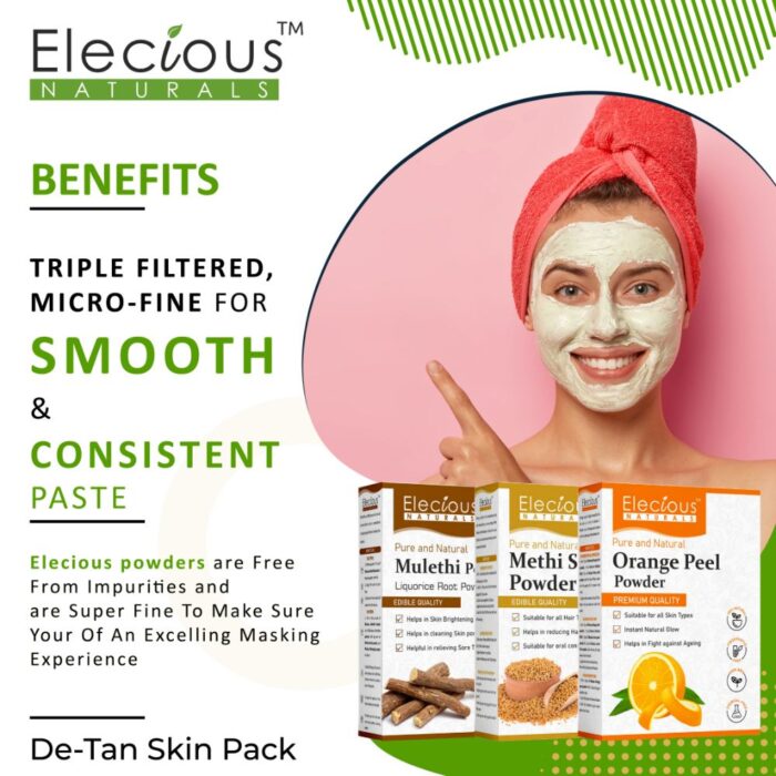 Elecious Natural De-Tan Face Pack Kit