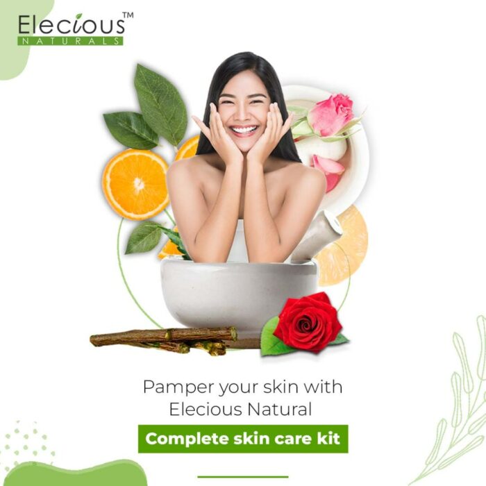 Elecious Naturals Complete Skin care Kit - Contains 6 product [VALUE PACK]