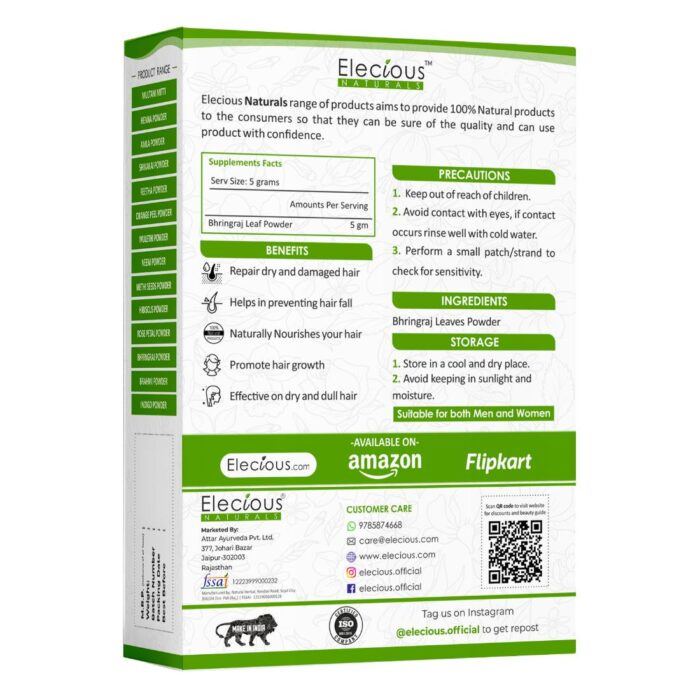 Elecious Naturals Bhringraj Powder for Hair and Eating